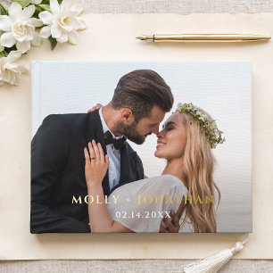 Personalised Elegant Wedding Photo Keepsake Guest Book