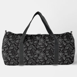 Personalised Elegant White Floral Duffle Bag