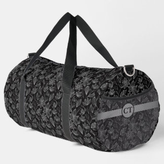 Personalised Elegant White Floral Duffle Bag