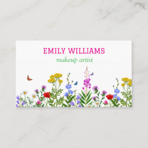 Personalised Elegant Wildflower Floral Business Card