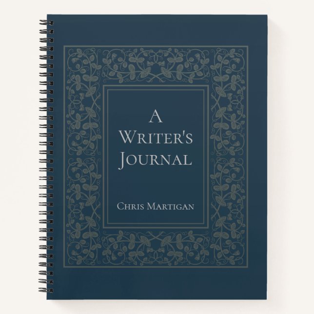 Personalised Elegant Writing Notebook for Authors (Front)