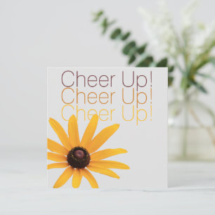 Personalised Elegant Yellow Flower Brown Cheer Up