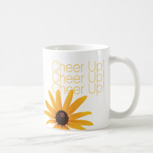 Personalised Elegant Yellow Flower Cheer Up Coffee Mug