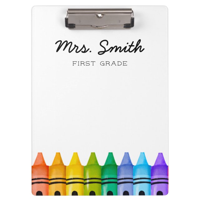 Personalised Elementary Primary Teacher Name Clipboard (Front)