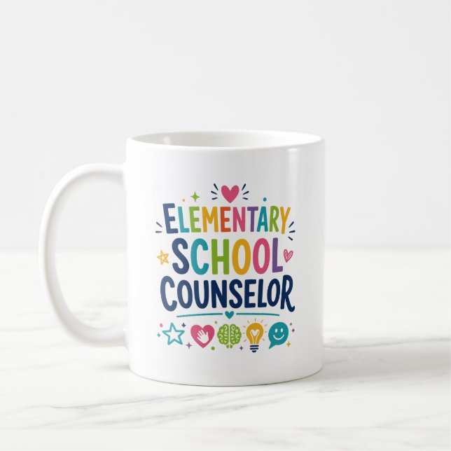 Personalised Elementary School Counsellor Gift Coffee Mug (Left)