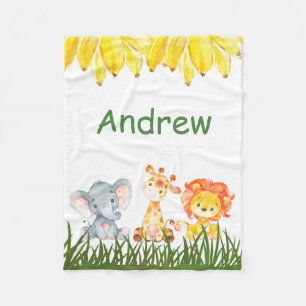 Personalised Elephant Children's Fleece Blanket