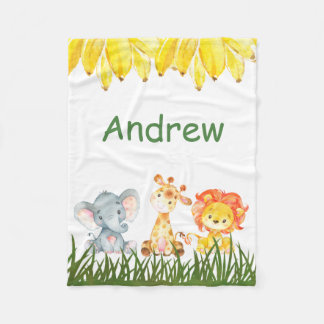 Personalised Elephant Children's Fleece Blanket