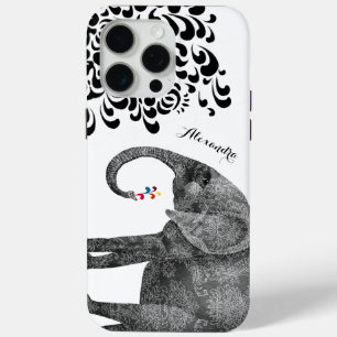 Personalised Elephant Damask iPhone 6 case