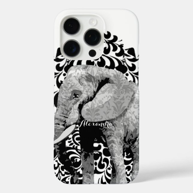 Personalised Elephant Floral Case-Mate iPhone Case (Back)