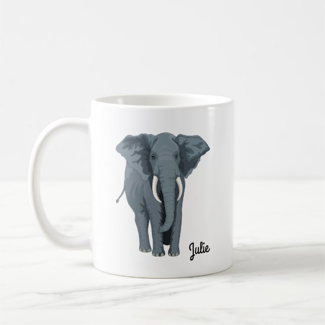 Personalised Elephant Mug (Left)