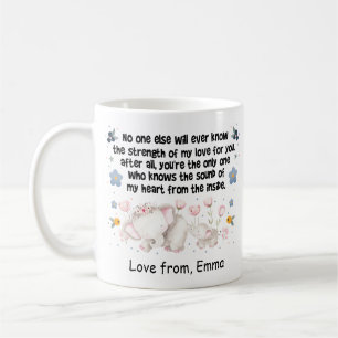 Personalised Elephant Mum Coffee Mug