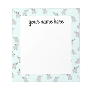 Personalised Elephant Notepad