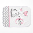 Personalised Elephant Pink Grey Chevron Girl