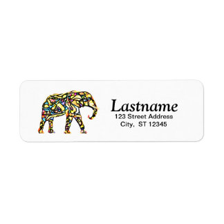 Personalised Elephant Return Address Labels