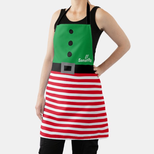 Personalised Elf Christmas Apron (Insitu)