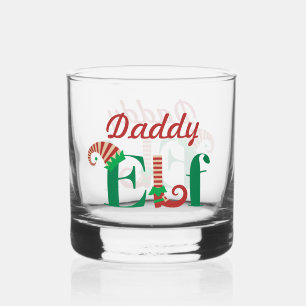 Personalised Elf Christmas Whiskey Glass