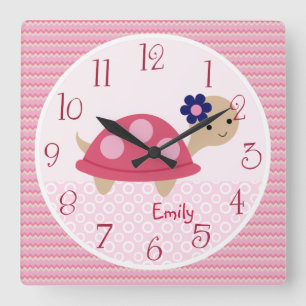 Personalised Ellie/Ella Elephant Nursery Clock