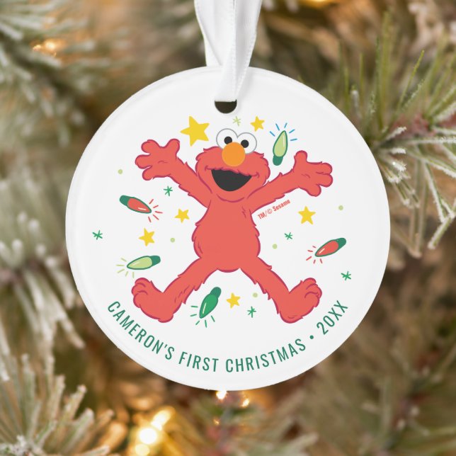 Personalised Elmo Christmas | Name & Photo Ornament (Tree)