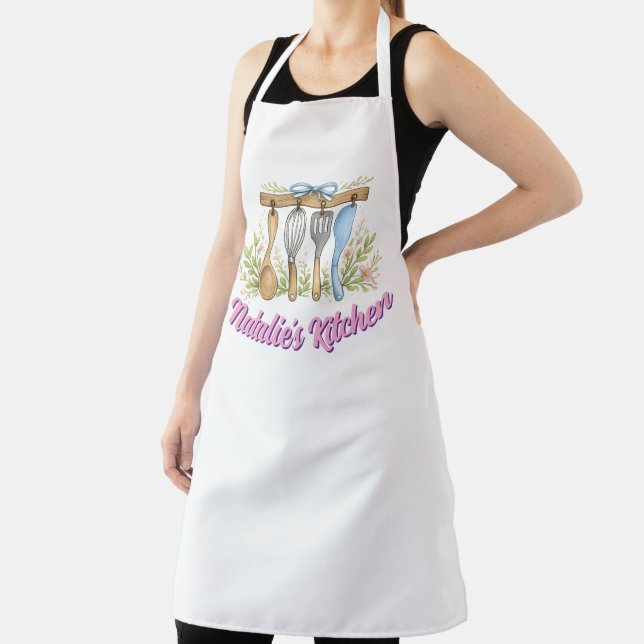Personalised Embroidered Custom Cooking Gift Apron (Insitu)