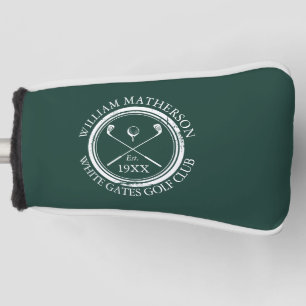 Personalised Emerald Green Golf Club Name Head Cover