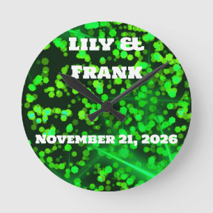 Personalised Emerald Green Wedding Wall Clock