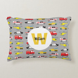 Personalised Emergency Vehicles Transportation Decorative Cushion