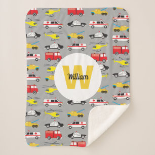Personalised Emergency Vehicles Transportation Sherpa Blanket