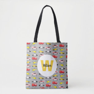 Personalised Emergency Vehicles Transportation Tote Bag