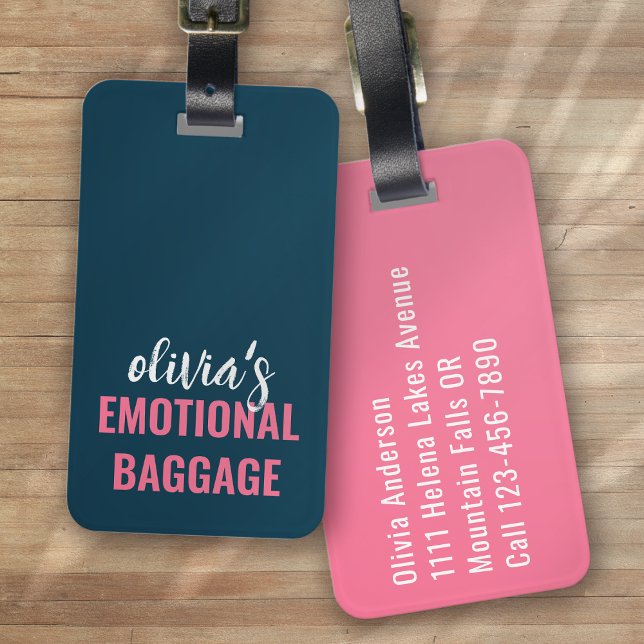 Personalised Emotional Baggage Funny Luggage Tag (Creator Uploaded)