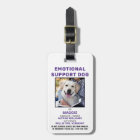 Personalised Emotional Support Dog Photo ID Badge