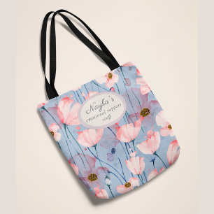 Personalised Emotional Support Stuff Floral Tote Bag