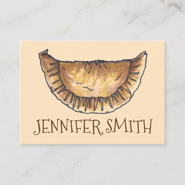 Personalised Empanada Spanish Pastry Chef Food Business Card (Front)