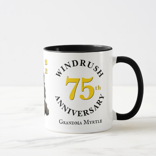 Personalised Empire Windrush 75th Anniversary Mug (Right)