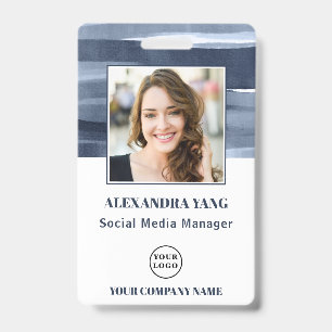 Personalised Employee Company Logo Photo ID Badge