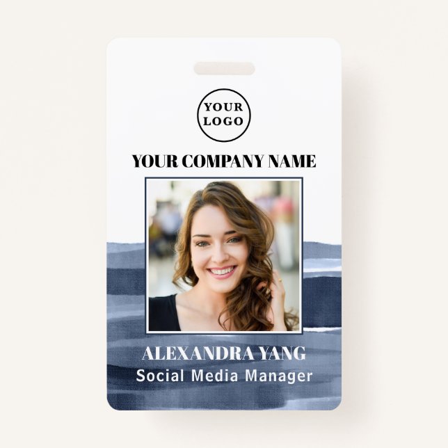 Personalised Employee Company Photo ID ID Badge (Front)