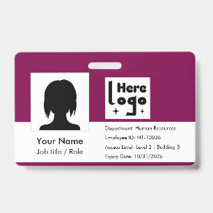 personalised employee ID badge with QR Code