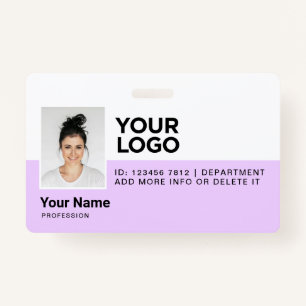 Personalised Employee Modern Photo ID Security ID Badge