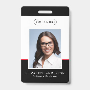 Personalised Employee Name Photo Logo ID Badge