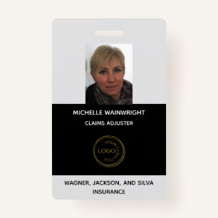 Personalised Employee Photo Add Your Business Logo ID Badge
