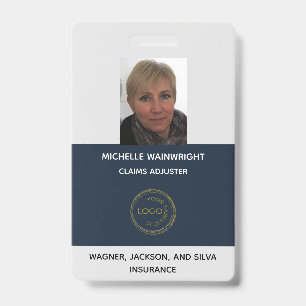 Personalised Employee Photo Add Your Business Logo ID Badge