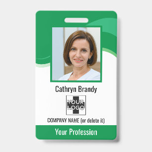 Personalised Employee, Photo, Bar Code & Logo ID Badge
