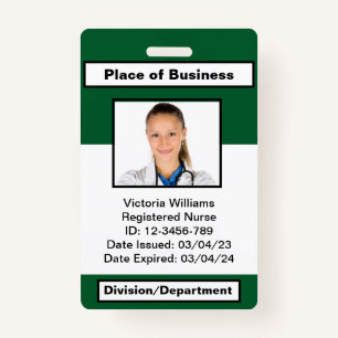 Personalised Employee Photo ID Badge