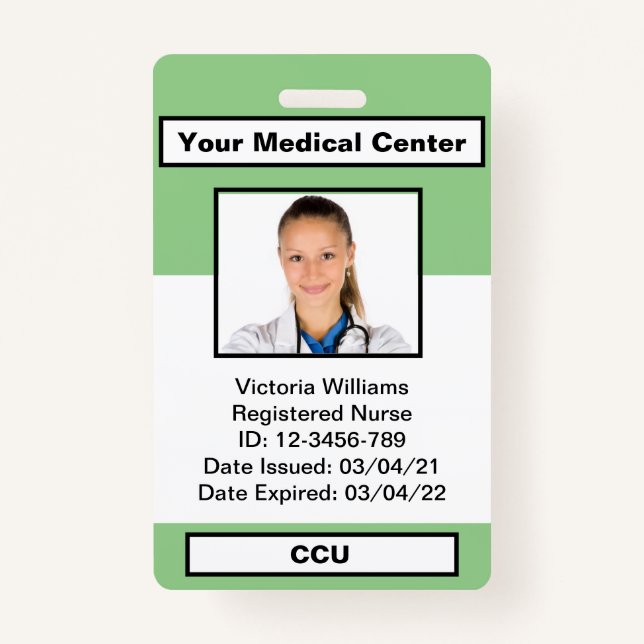 Personalised Employee Photo ID Badge (Front)