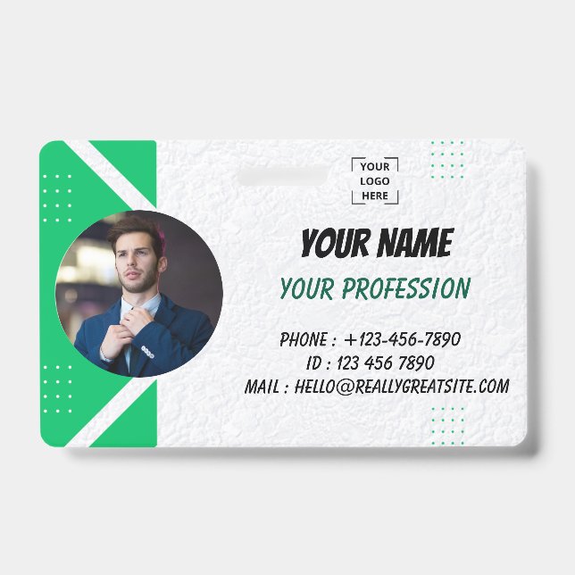 Personalised Employee Photo ID Badge (Front)