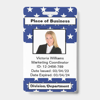 Personalised Employee Photo ID Badge