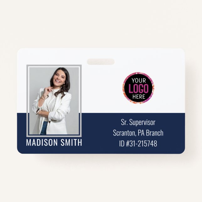 Personalised Employee Photo ID Company Security Ba ID Badge (Front)