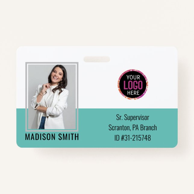 Personalised Employee Photo ID Company Security Ba ID Badge (Front)
