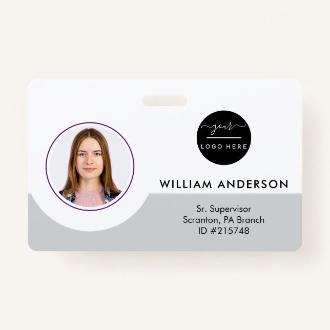 Personalised Employee Photo ID Company Security Ba ID Badge (Front)