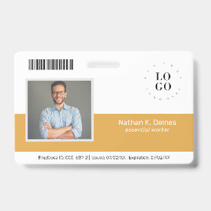 Personalised Employee Photo ID Company Security Badge