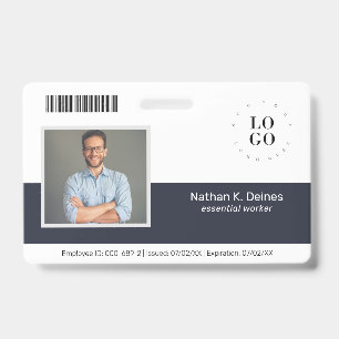 Personalised Employee Photo ID Company Security Badge